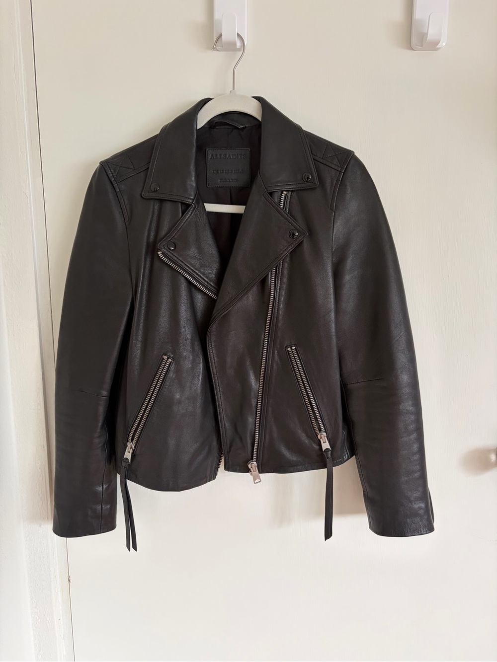All Saints Dalby Biker Black Leather Jacket